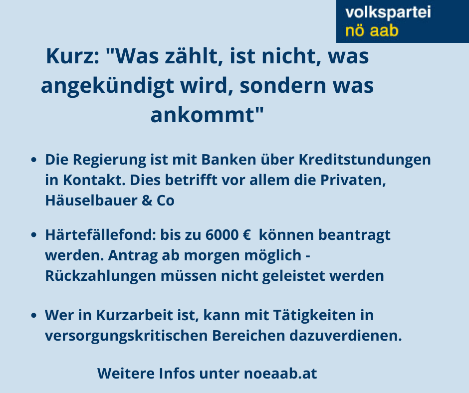 Zusammenfassung der Maßnahmen für Arbeitnehmer