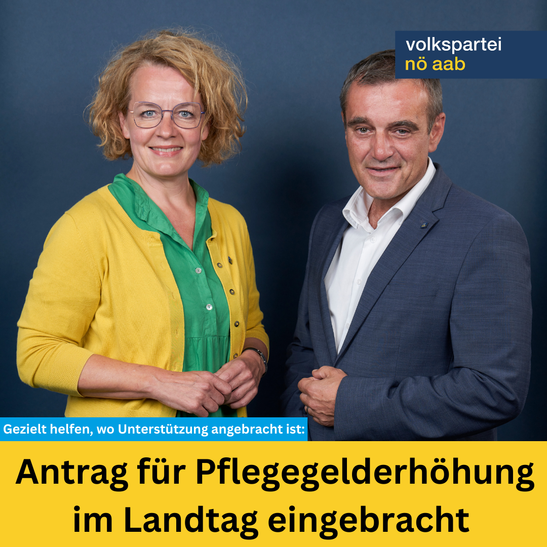 NÖAAB bringt im Landtag Anträge zum Bereich Pflege ein