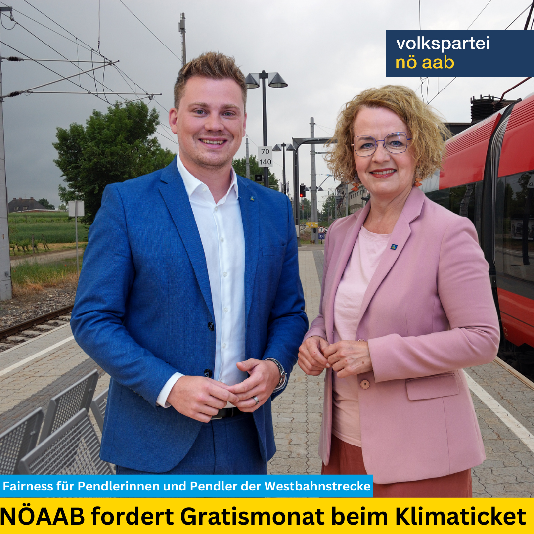 NÖAAB fordert Gratis-Monat für Klimaticketbesitzer entlang der gesperrten Westbahnstrecke