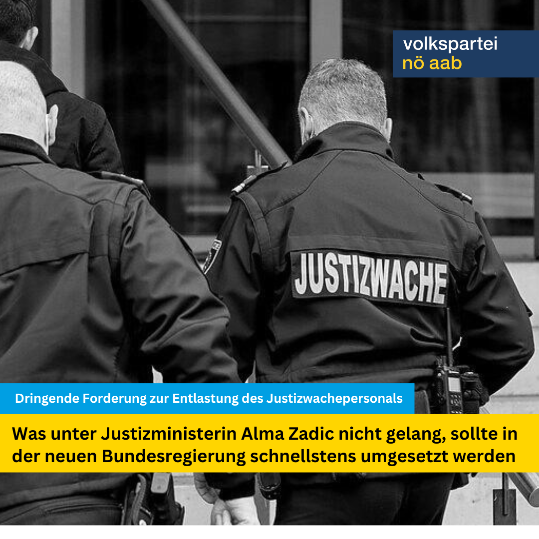 Dringende Forderung zur Entlastung des Justizwachepersonals