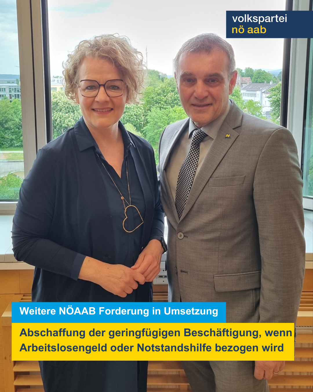 Weitere NÖAAB Forderung in Umsetzung: Geringfügige Beschäftigung auf dem Prüfstand